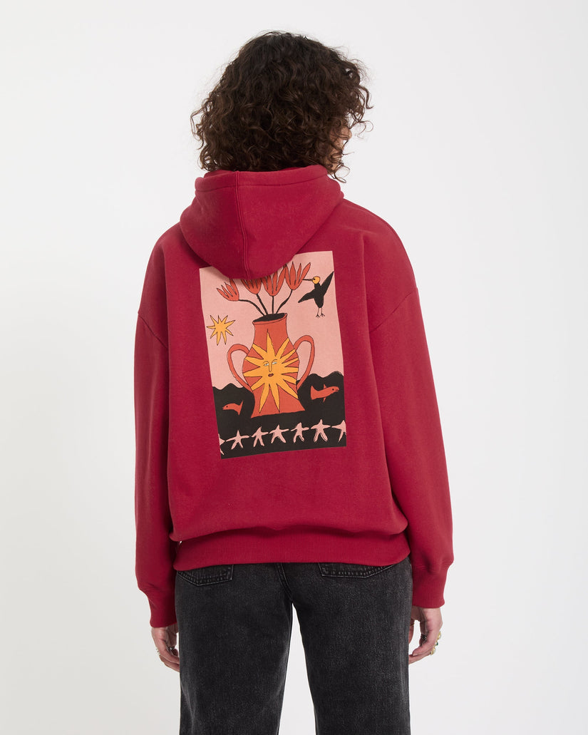 Sweat à capuche Moove On - Deep Red