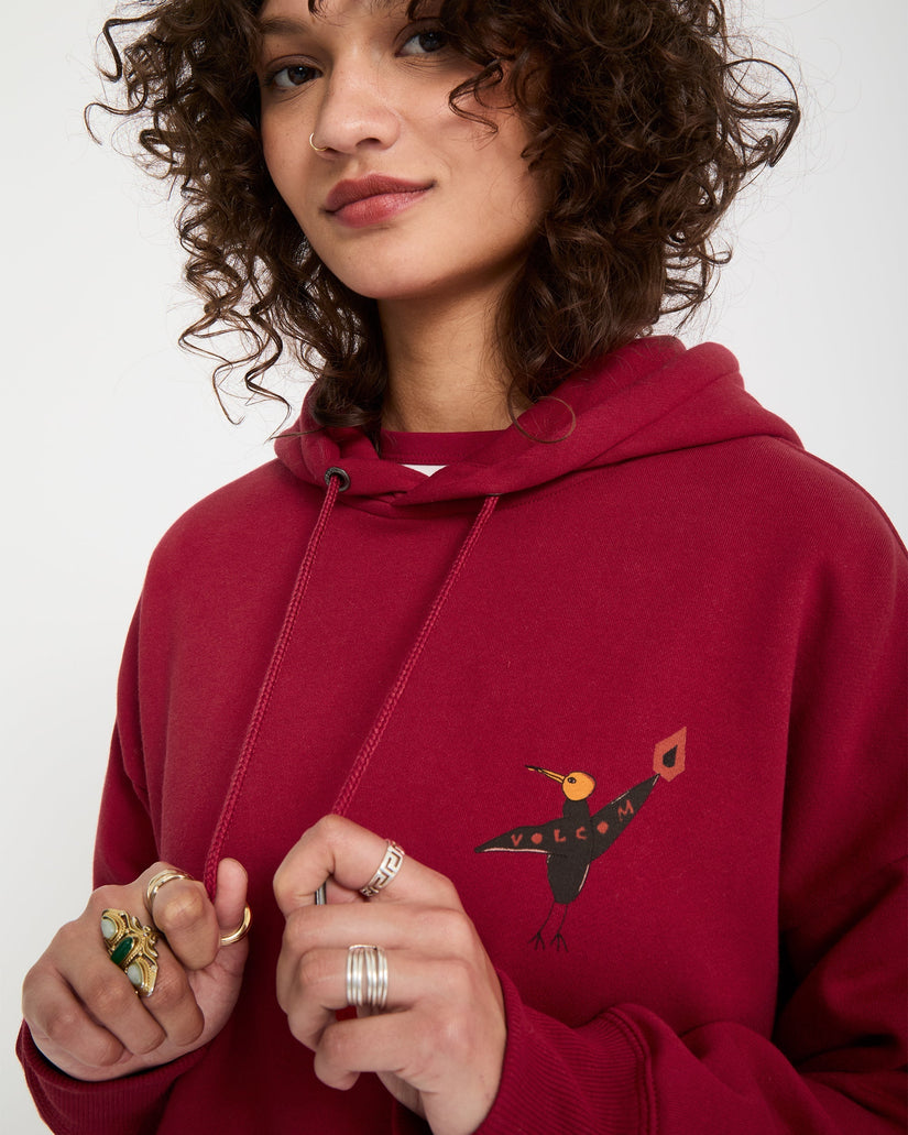 Sweat à capuche Moove On - Deep Red