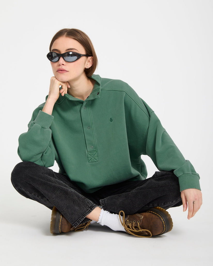 Sweatshirt Reetrostone Up - Evergreen
