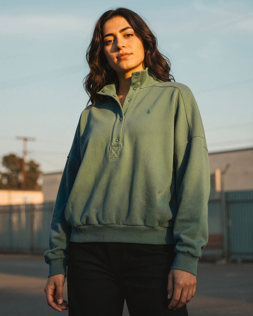 Sweatshirt Reetrostone Up - Evergreen