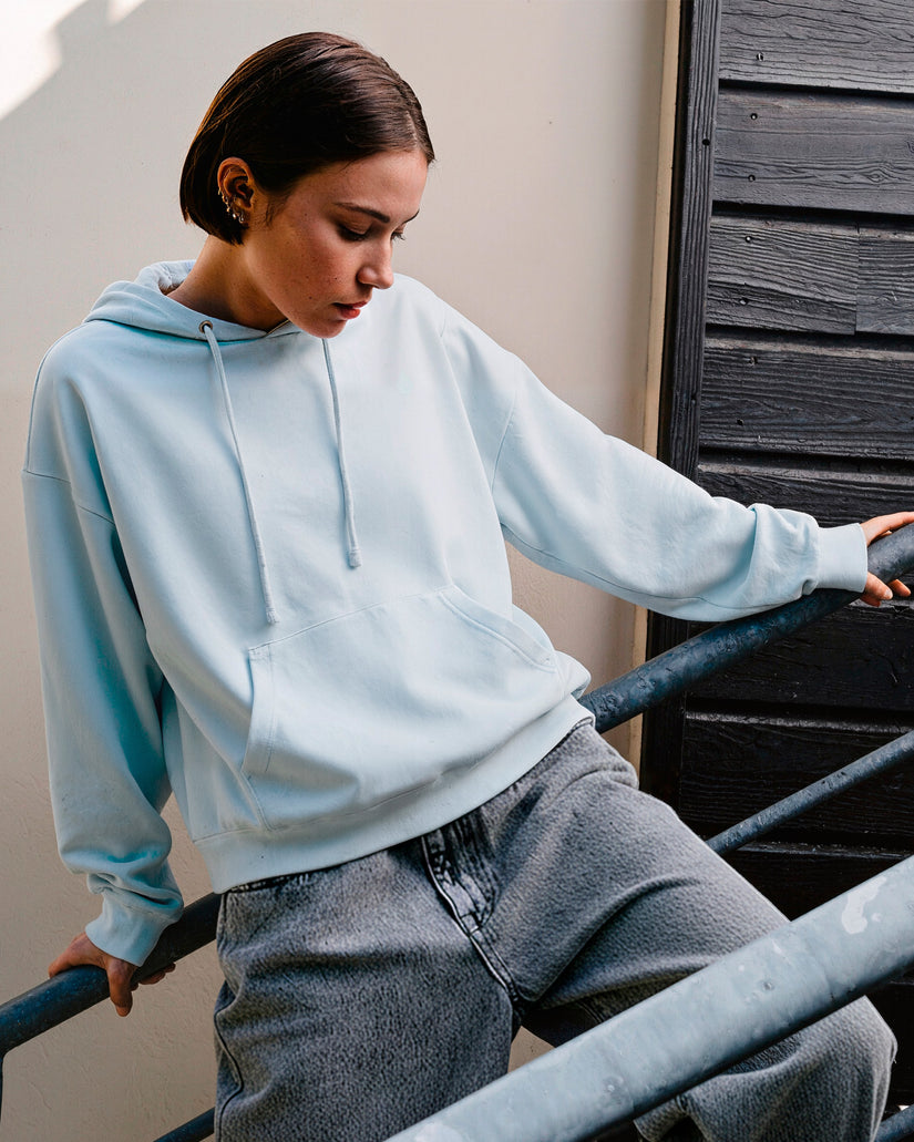 Sweat à capuche Stone Soft - Light Blue Acid