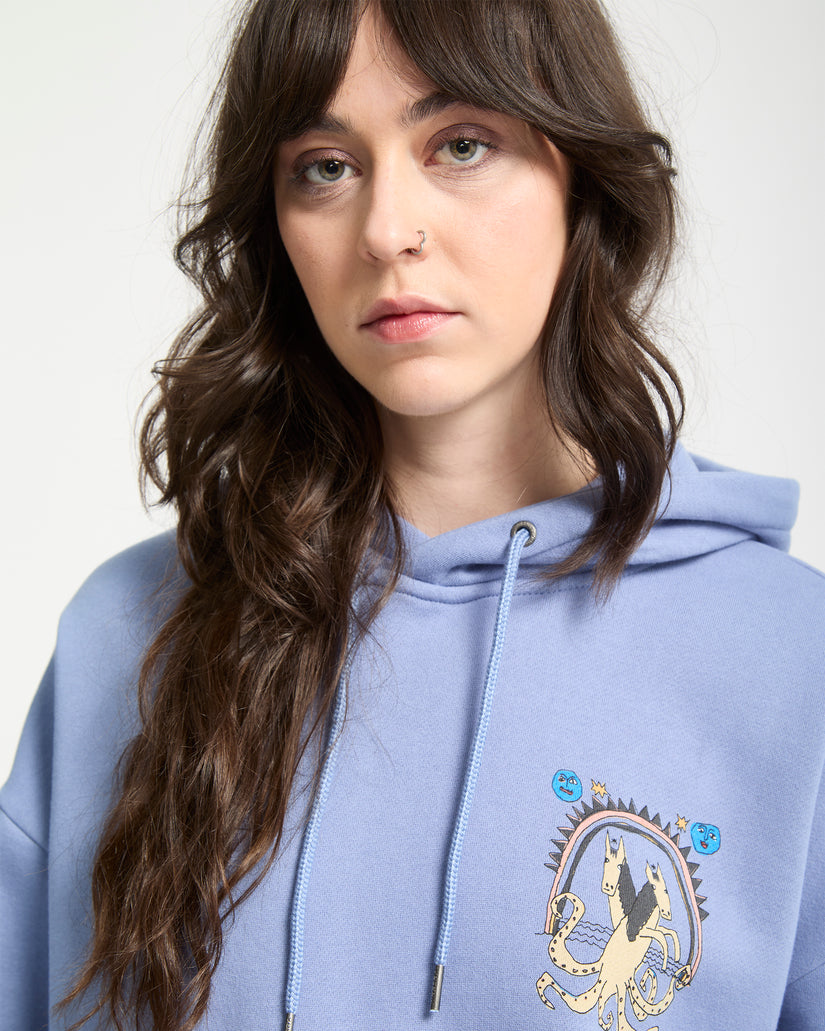 Sweat À Capuche Moove On - Carolina Blue