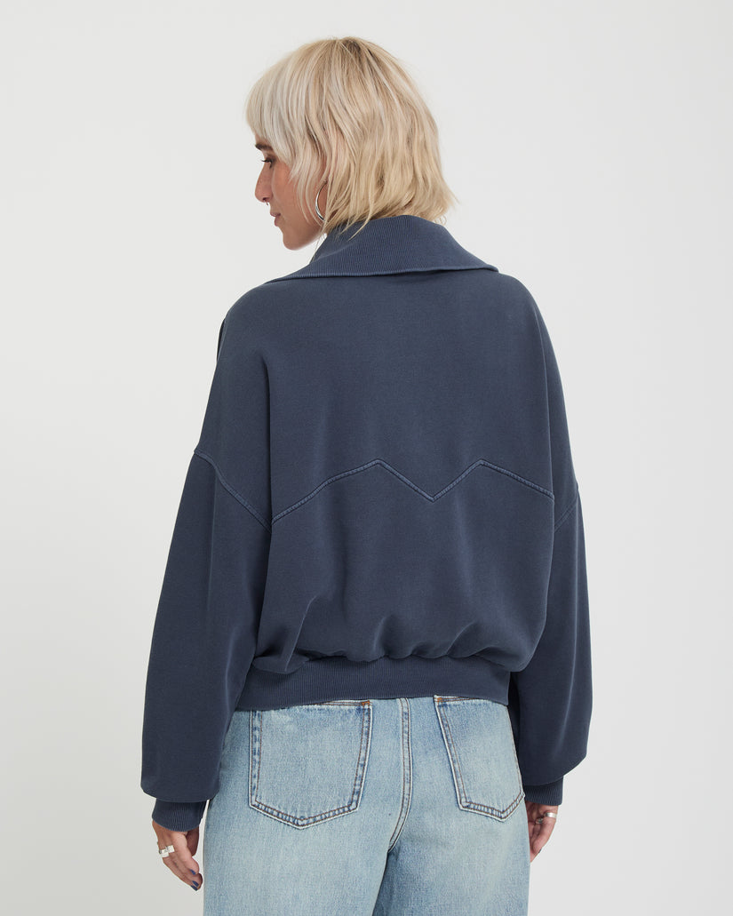 Sweat à col zippé Reetrocity - Storm Blue