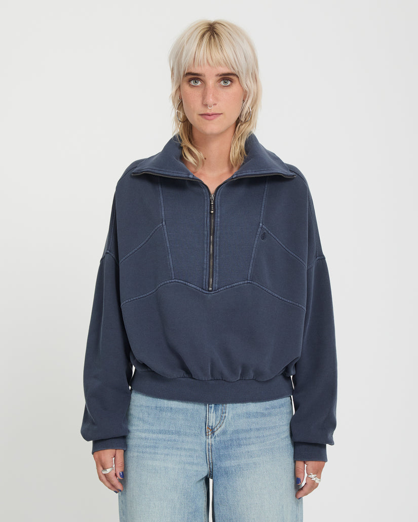 Sweat à col zippé Reetrocity - Storm Blue