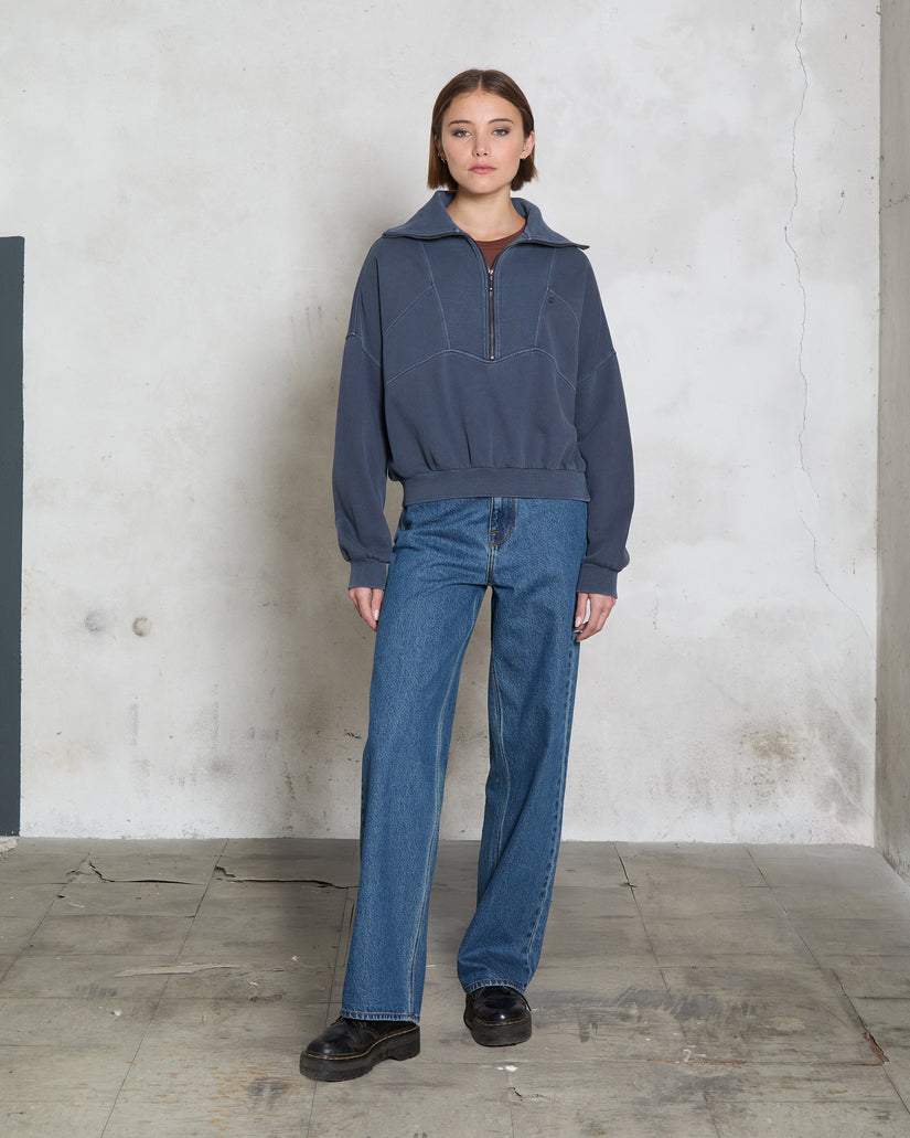 Sweat à col zippé Reetrocity - Storm Blue