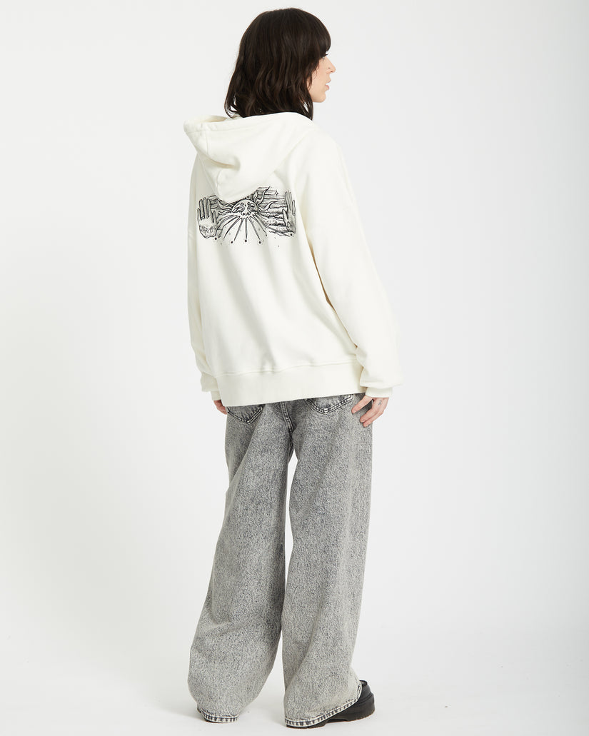 Sweat à Capuche Zippé Alix - STAR WHITE
