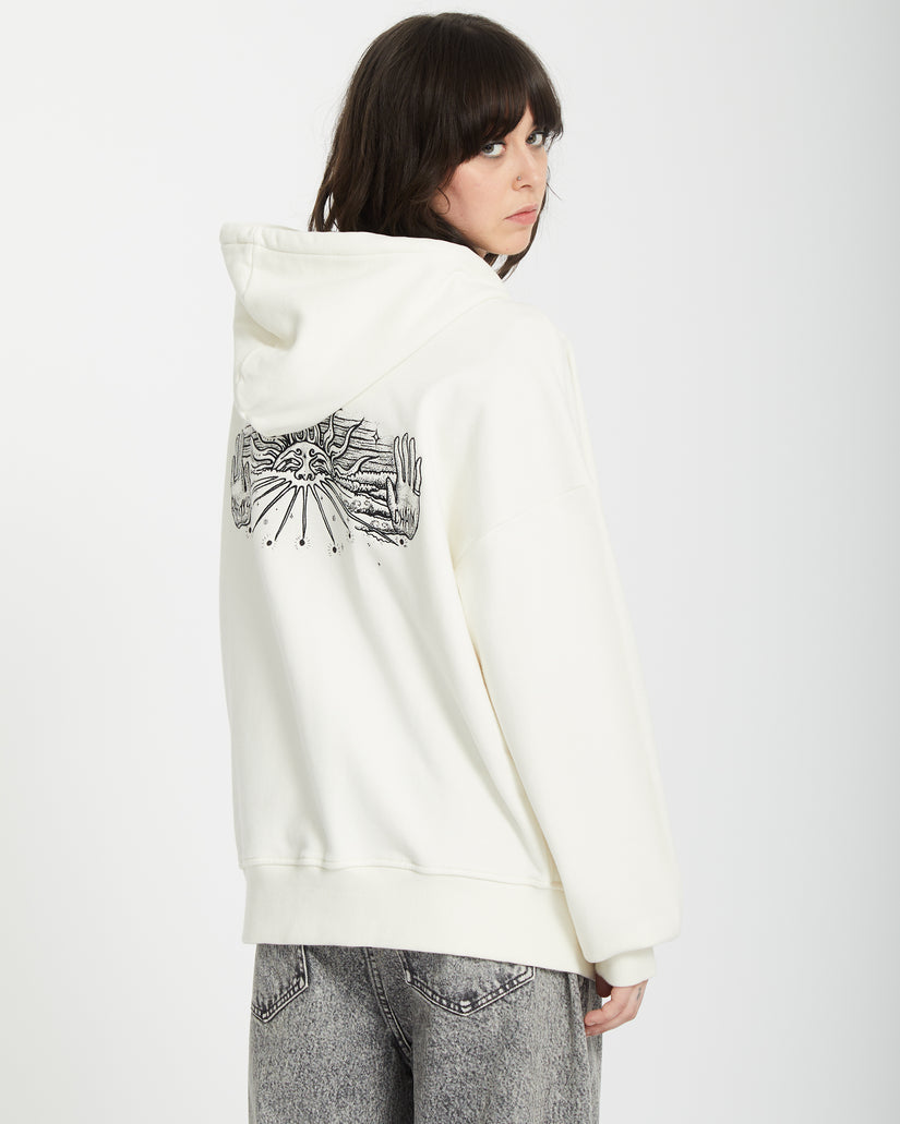 Sweat à Capuche Zippé Alix - STAR WHITE