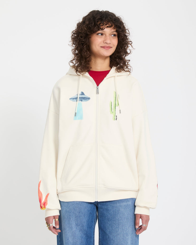 Sweat à capuche zippé Mickey Mason - Off White