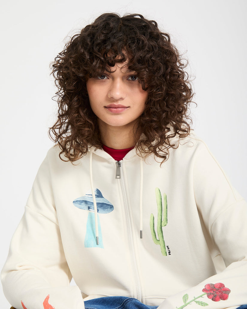 Sweat à capuche zippé Mickey Mason - Off White
