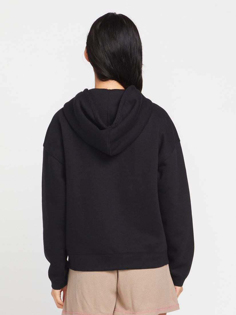 Sweat à capuche zippé Stone Heart Up - BLACK
