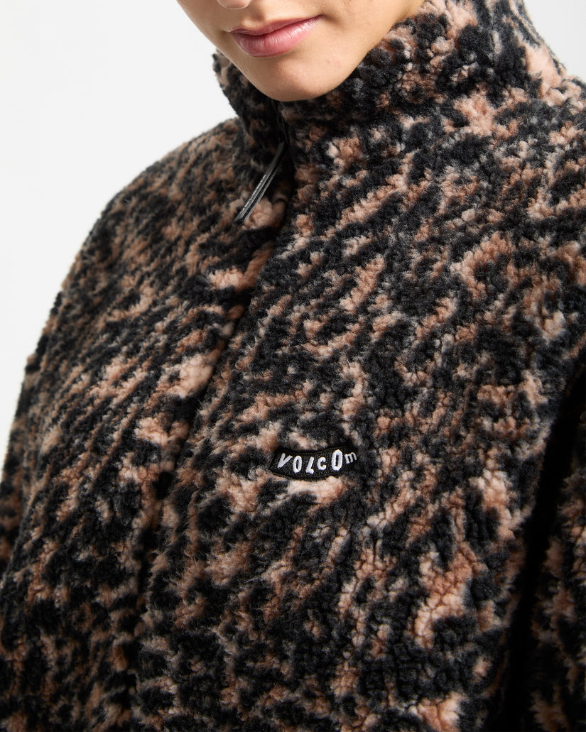 Sweatshirt Polaire Zippé Wylding Out - Animal Print