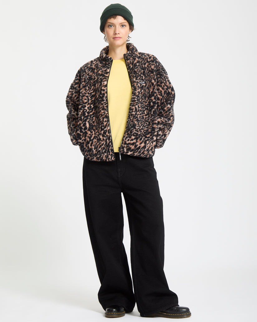 Sweatshirt Polaire Zippé Wylding Out - Animal Print