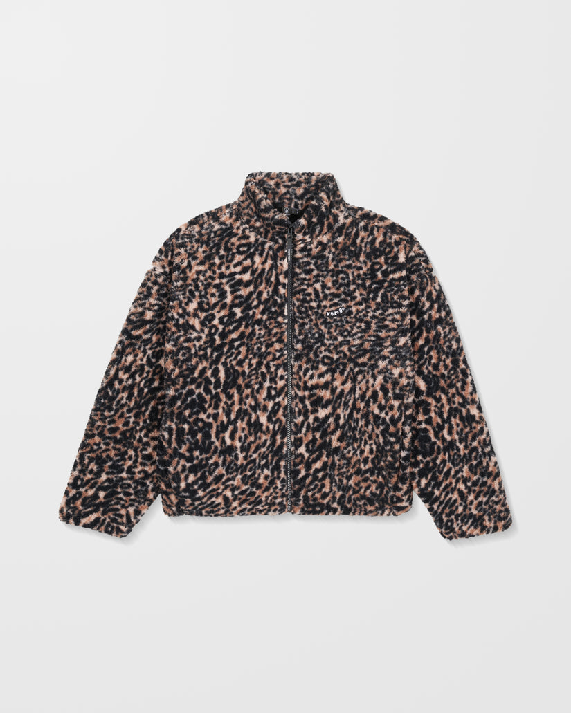 Sweatshirt Polaire Zippé Wylding Out - Animal Print