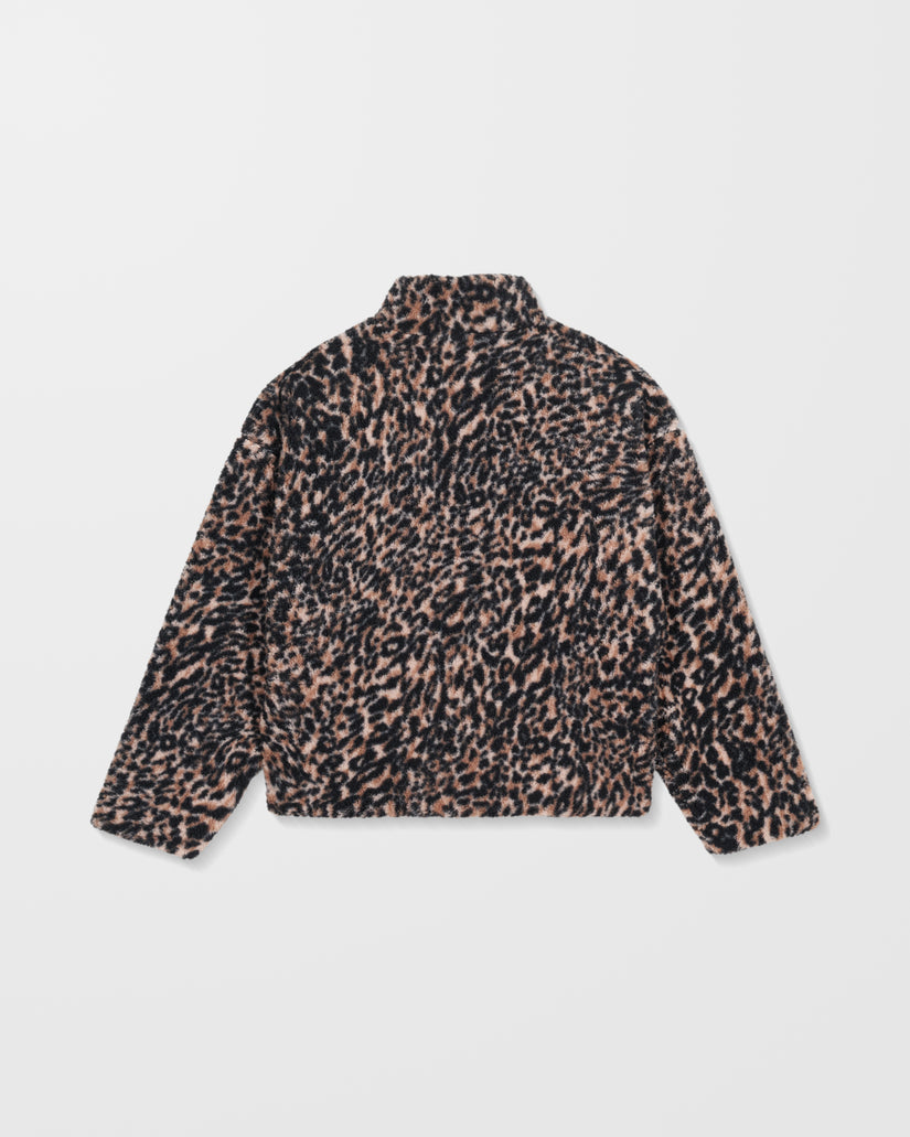 Sweatshirt Polaire Zippé Wylding Out - Animal Print