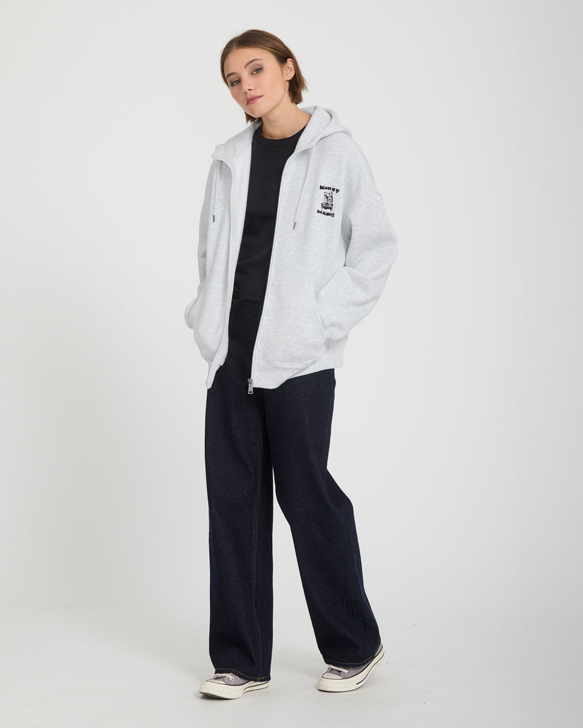 Sweat à capuche zippé Ozzy - Bone Heather
