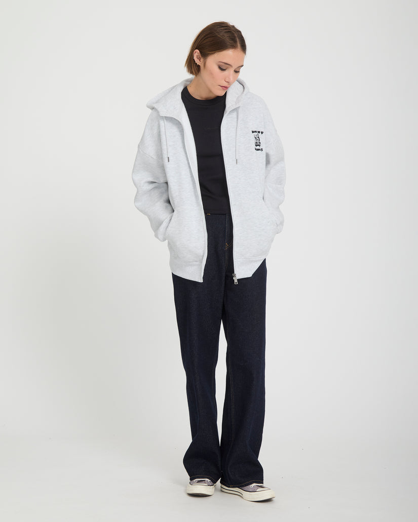 Sweat à capuche zippé Ozzy - Bone Heather