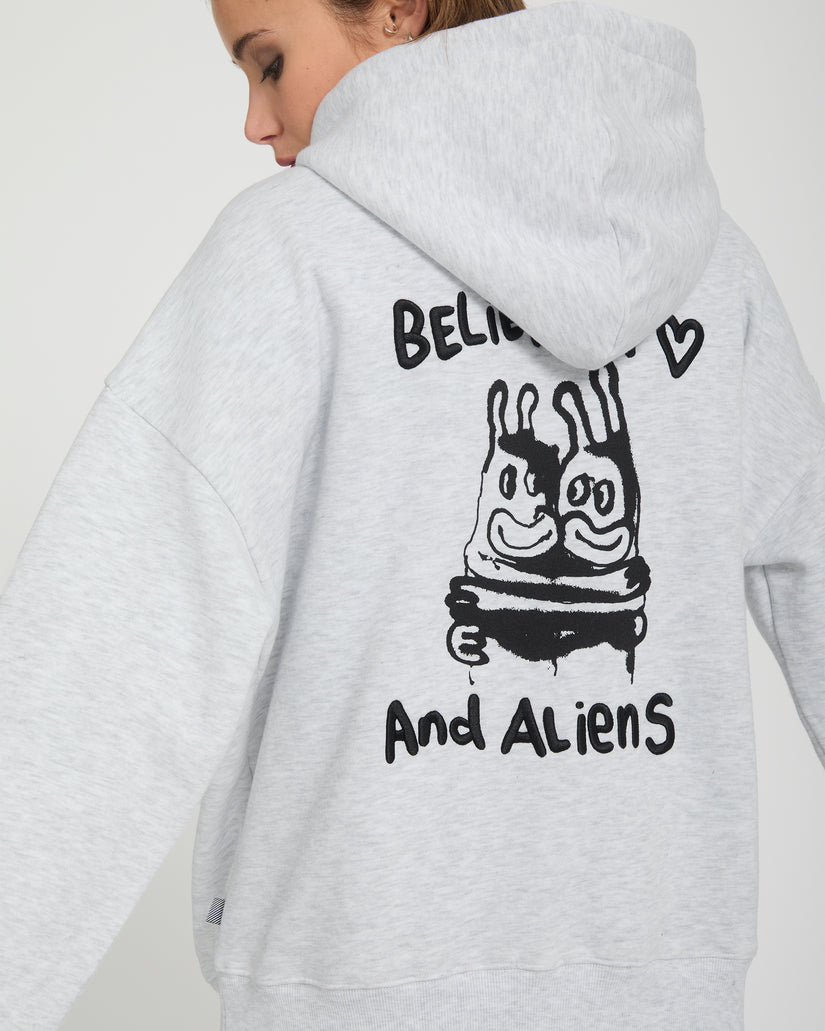 Sweat à capuche zippé Ozzy - Bone Heather
