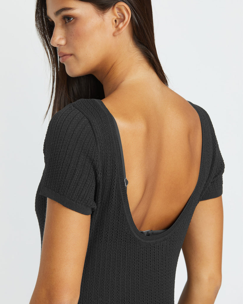 Robe de Plage Meshy- BLACK