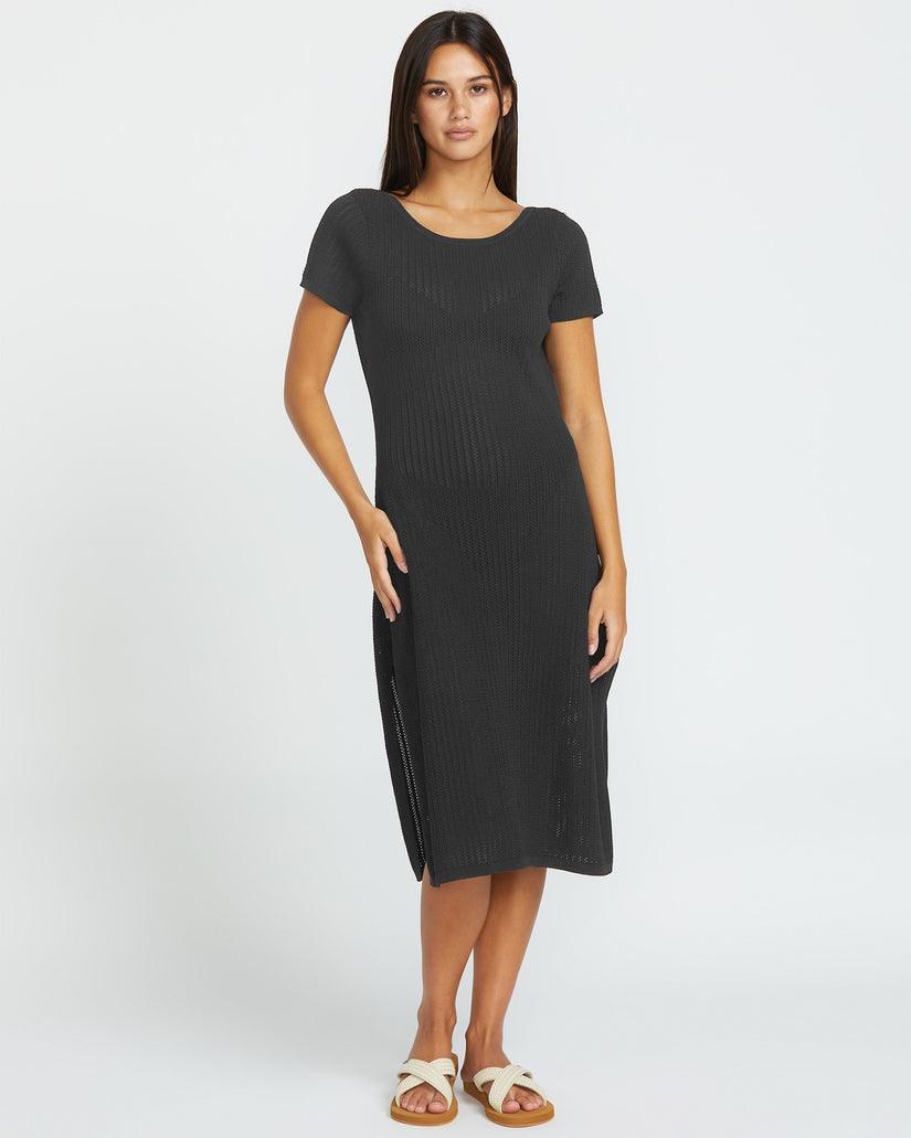 Robe de Plage Meshy- BLACK