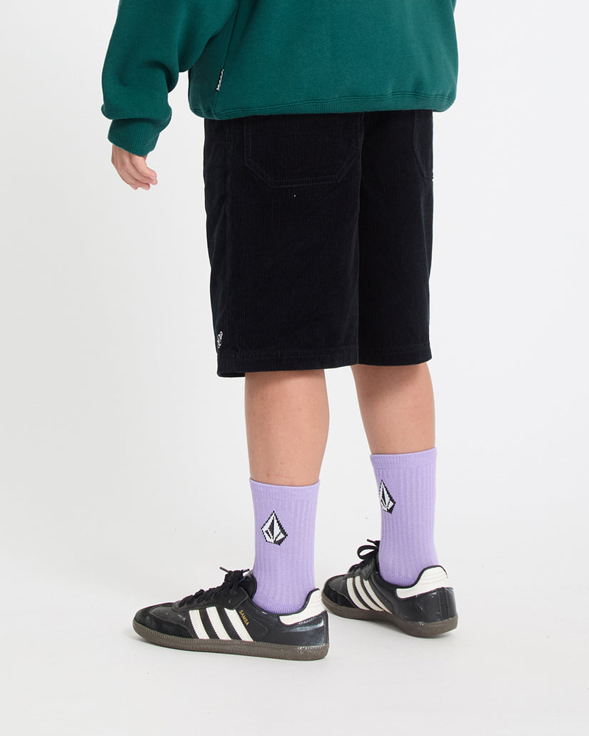 Short Outer Spaced Corduroy - Black - (ENFANT)