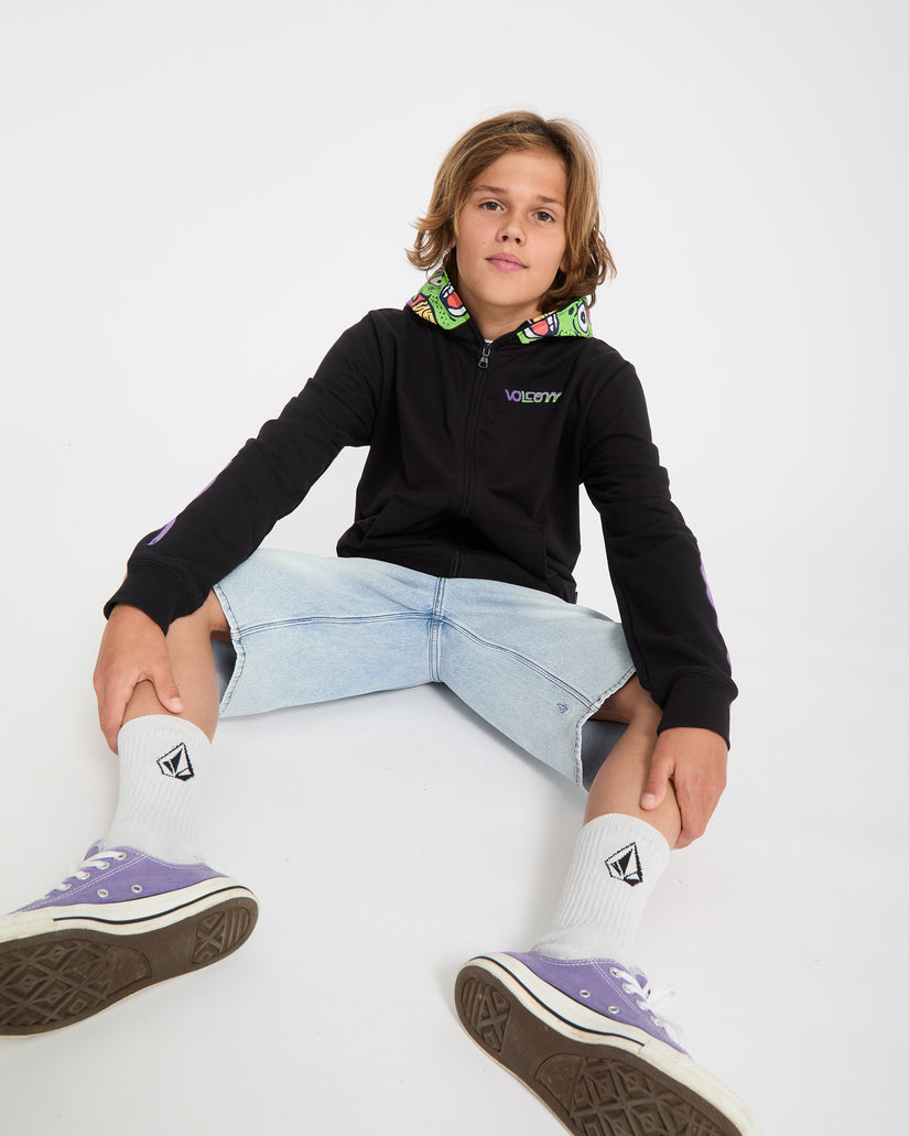 Sweat à capuche zippé Ben Sanair - Black - (ENFANT)