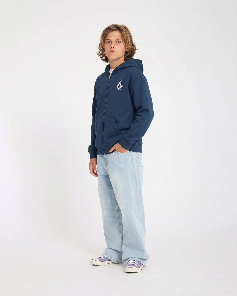 Sweat à capuche zippé Iconic Stone Gid - Dust Bowl Indigo - (ENFANT)