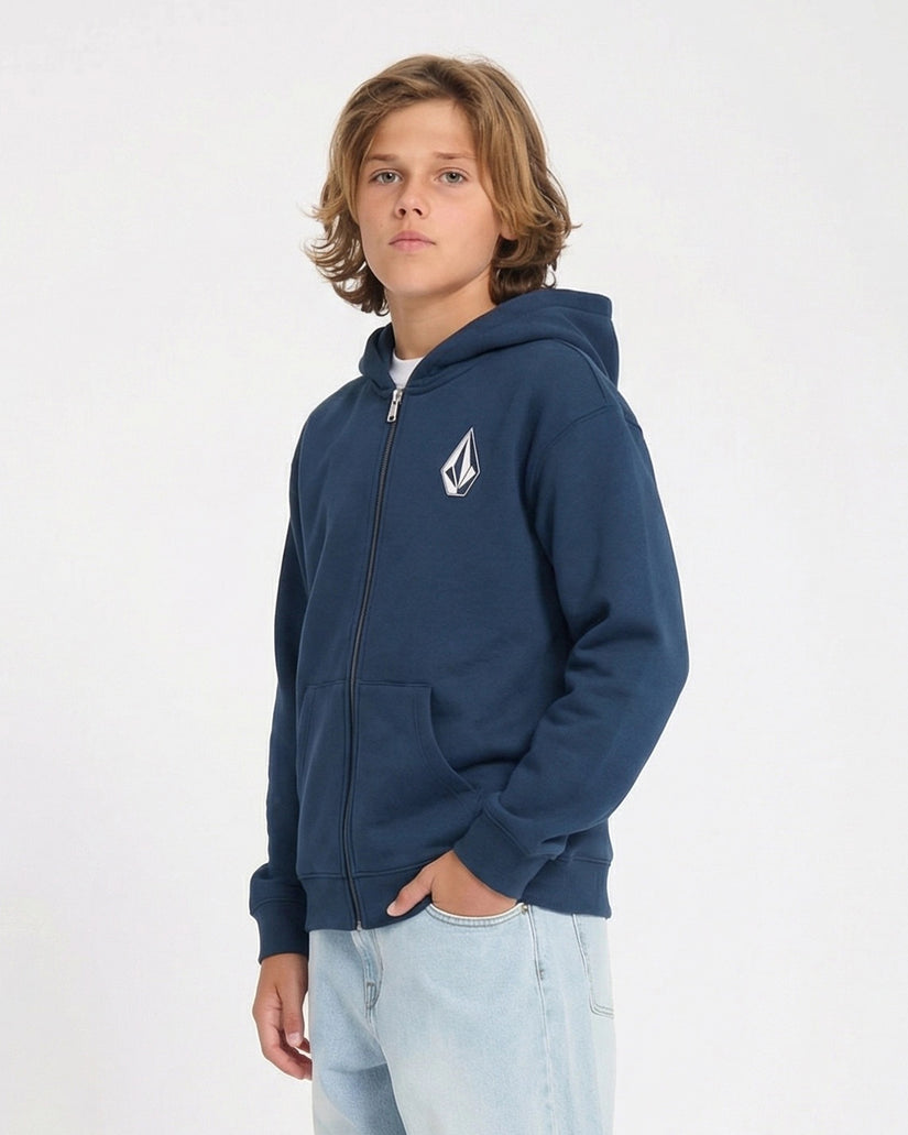 Sweat à capuche zippé Iconic Stone Gid - Dust Bowl Indigo - (ENFANT)