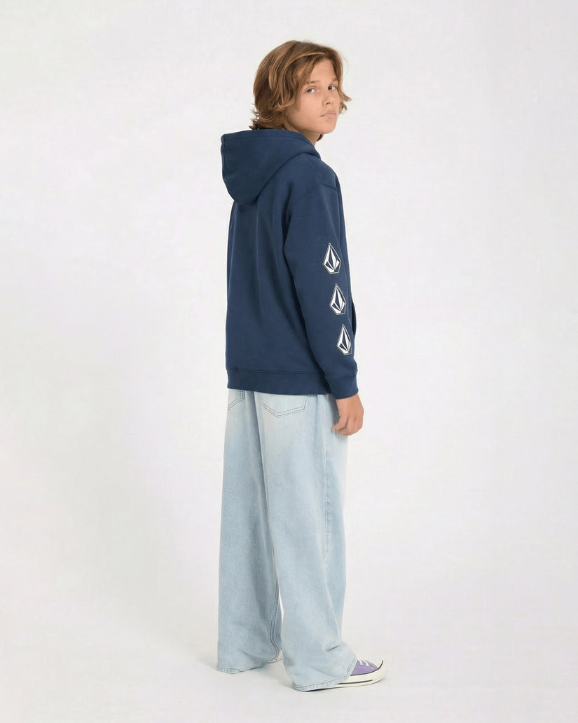 Sweat à capuche zippé Iconic Stone Gid - Dust Bowl Indigo - (ENFANT)