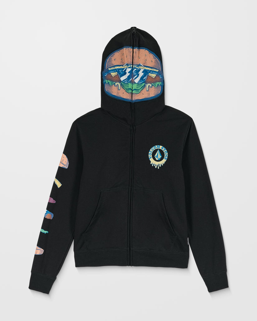Sweat À Capuche Zippé Burgstone Full - Black - (ENFANT)