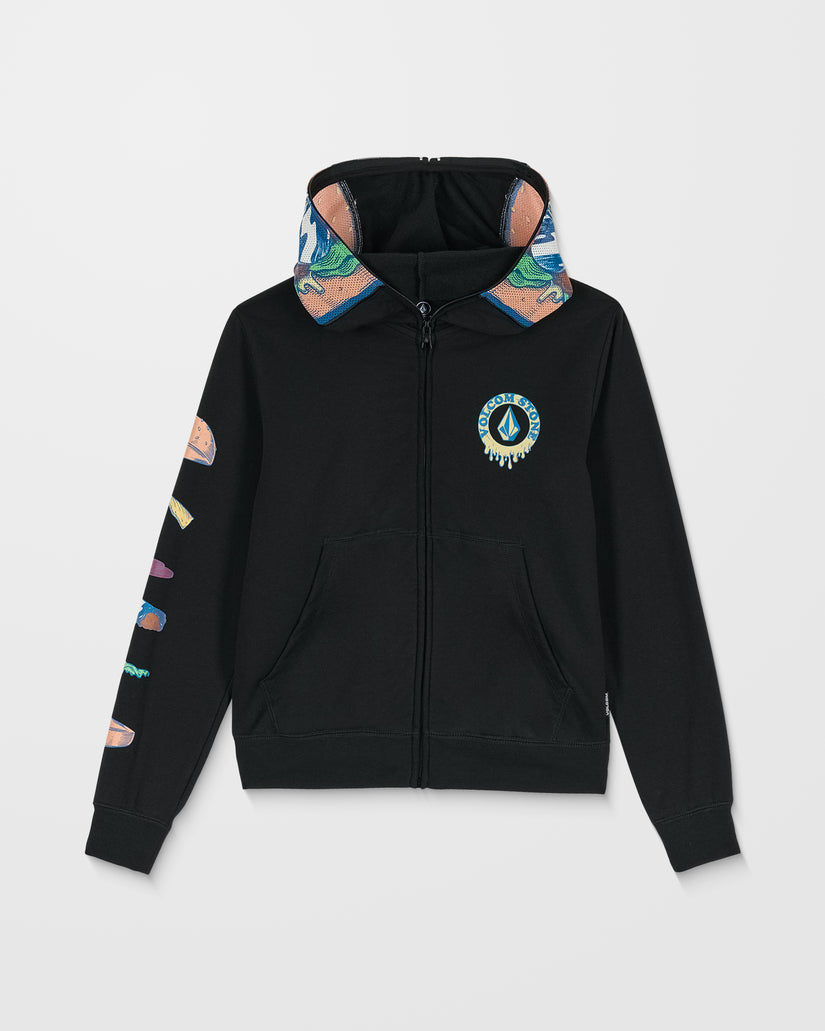 Sweat À Capuche Zippé Burgstone Full - Black - (ENFANT)