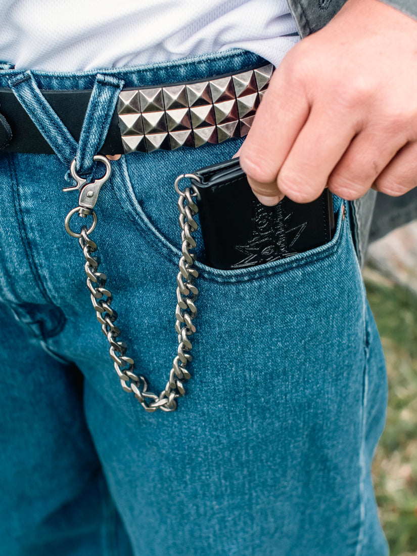 Ceinture V Ent Leather - BLACK
