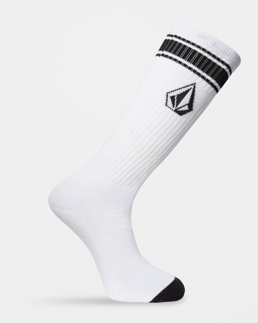 Chaussettes High Stripe - White