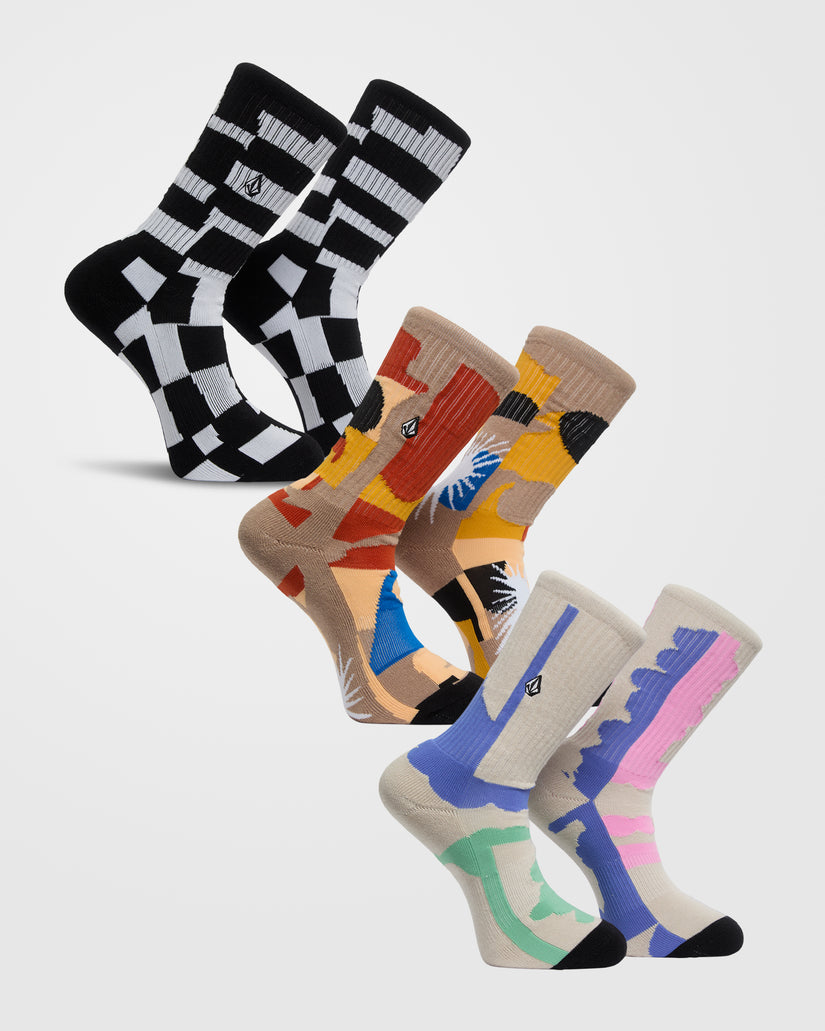 Chaussettes Carrau Print Mixer (3 paires) - Multi