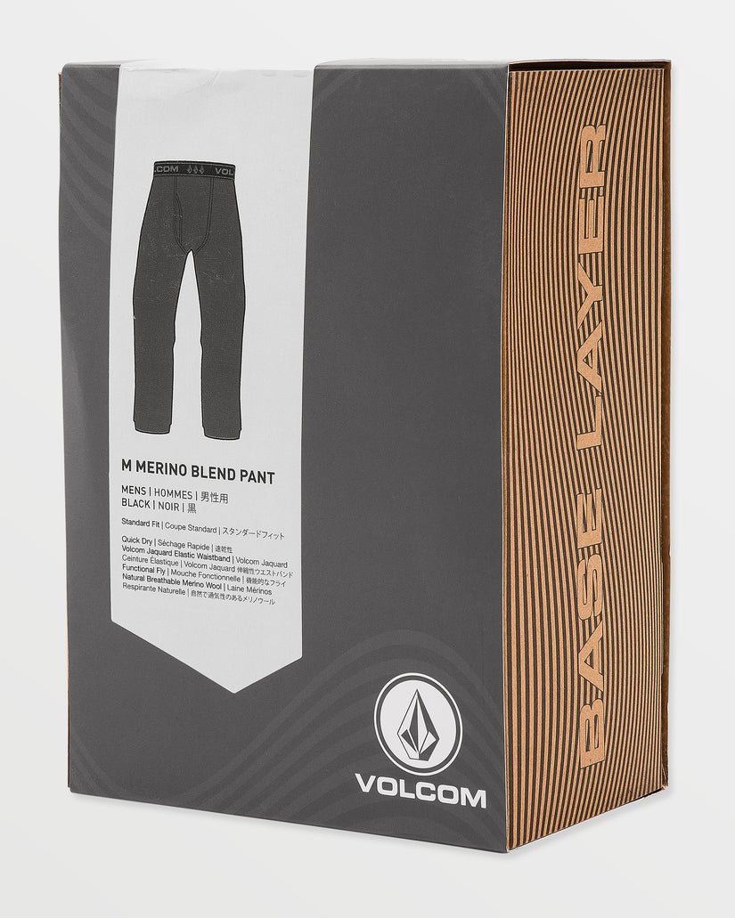 Pantalon première couche M Merino Blend - Black