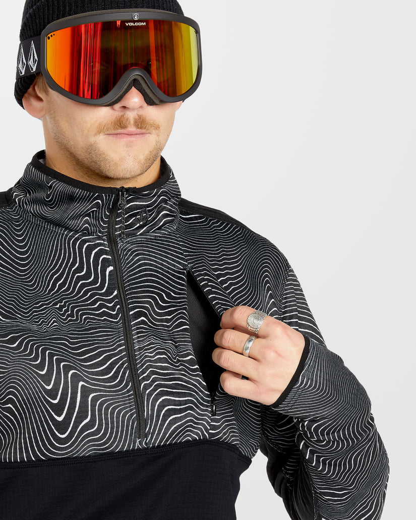 Sweat Gridlock Second Layer Fleece - Black Print