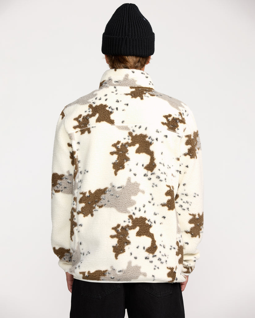Veste zippée en sherpa Nelson - White
