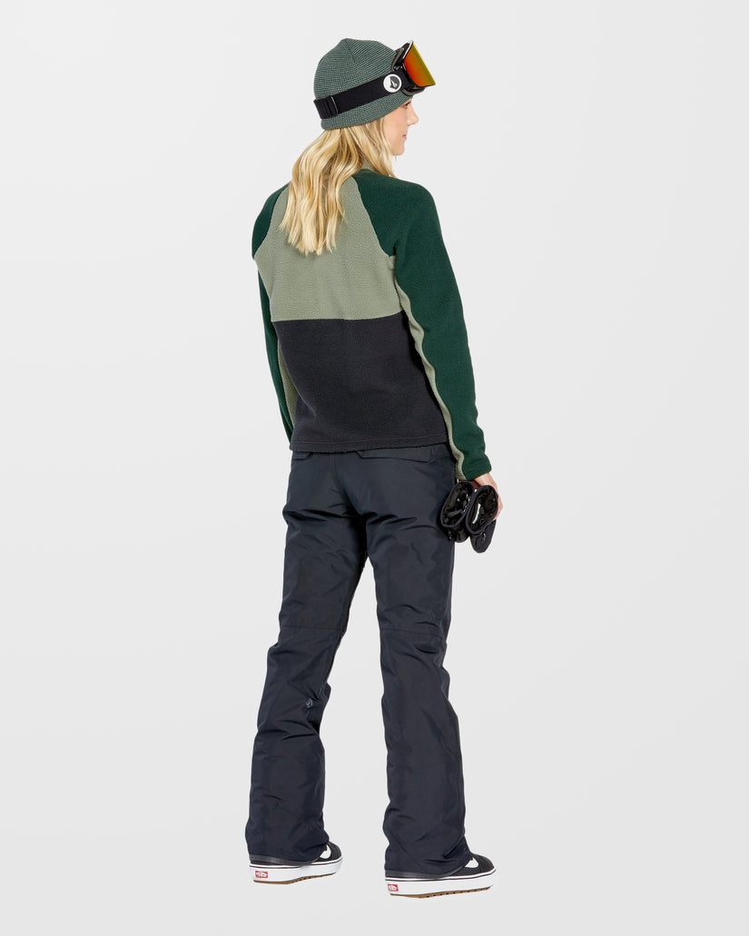 Sweat sherpa col zippé - Lichen Green