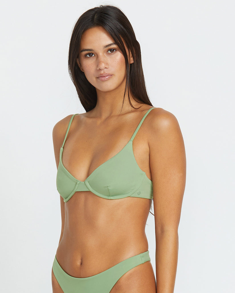 Haut de Bikini Simply Seamless Demi Uwire - GRASS GREEN