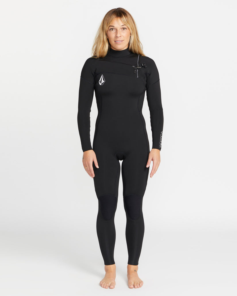 Combinaison de Surf 3/2 mm Zippée Poitrine - BLACK