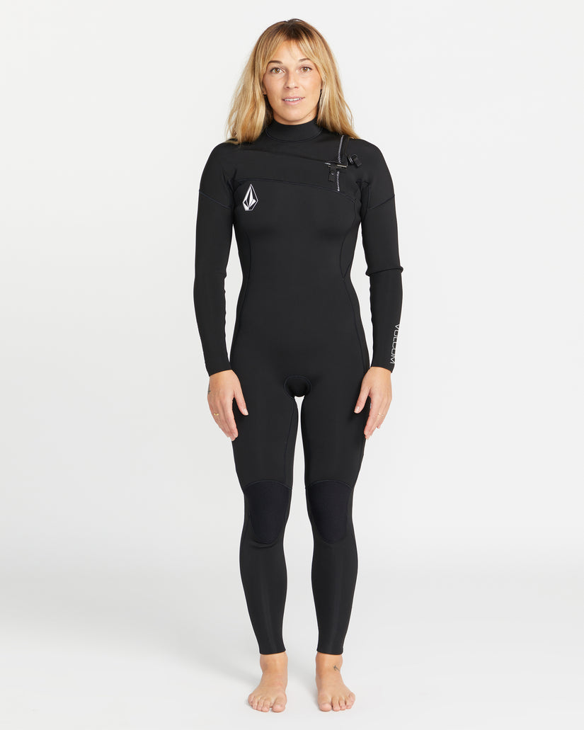 Combinaison De Surf 4/3 Mm Zippée Poitrine - Black