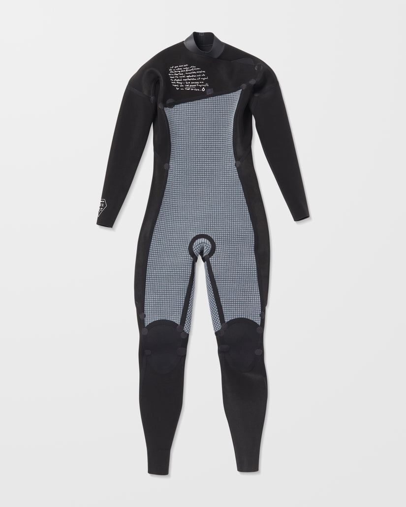 Combinaison De Surf 4/3 Mm Zippée Poitrine - Black