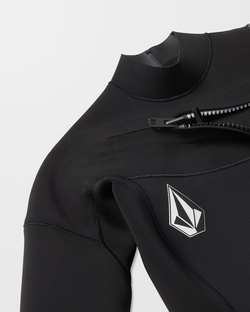 Combinaison De Surf 4/3 Mm Zippée Poitrine - Black