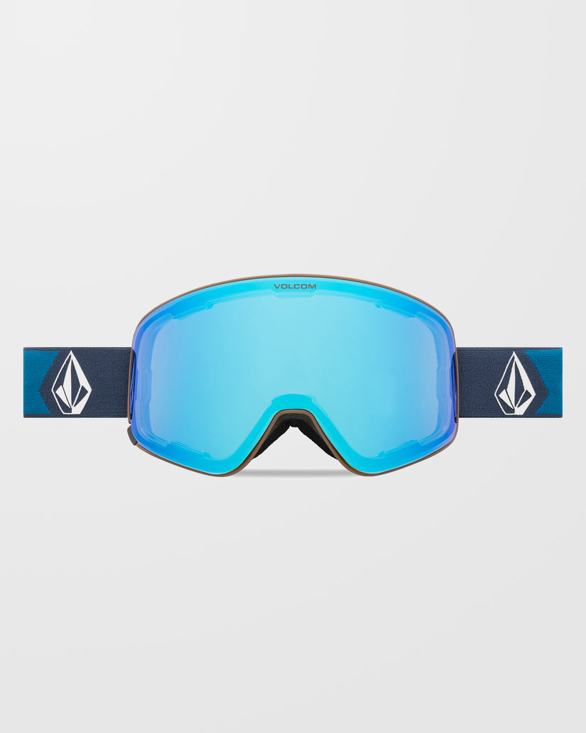Masque de snow Odyssey Navy Cobalt (+écran bonus - Gris foncé) - Ice Chrome