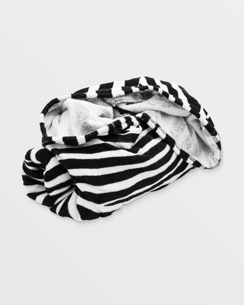 Poncho à Capuche - WHITE BLACK