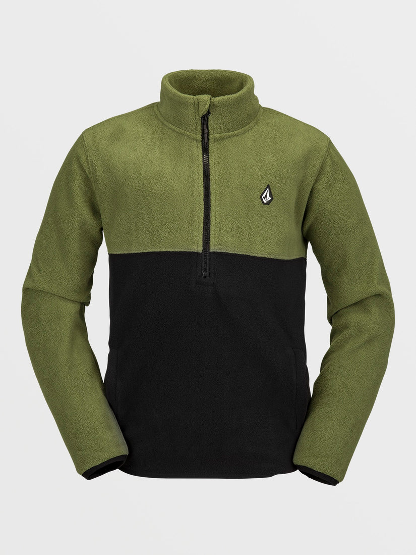 Youth Half-Zipped Polar Sweatshirt - MILITARY - (KIDS) (I4152400_MIL) [F]