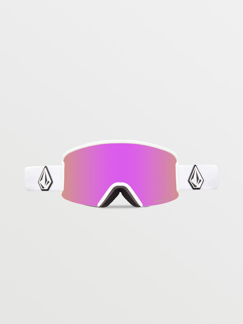 Garden Matte White Goggle (+ Bonus Lens - Yellow) - PINK CHROME (VG0123501_PICH) [B]